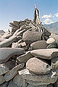 Ladakh - pile of graved stones